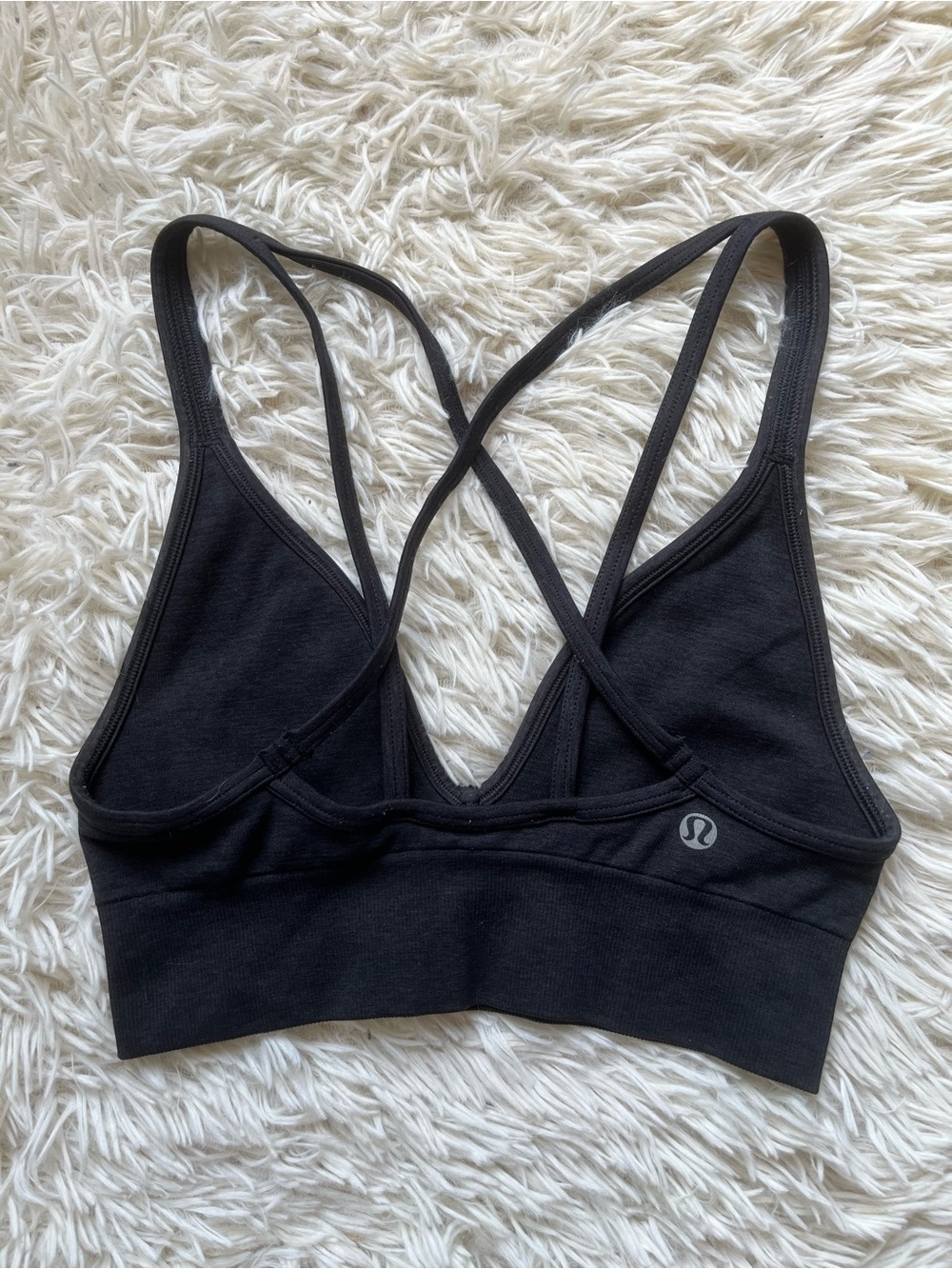 Lululemon Seamlessly Plunge Bra
Heathered Black
